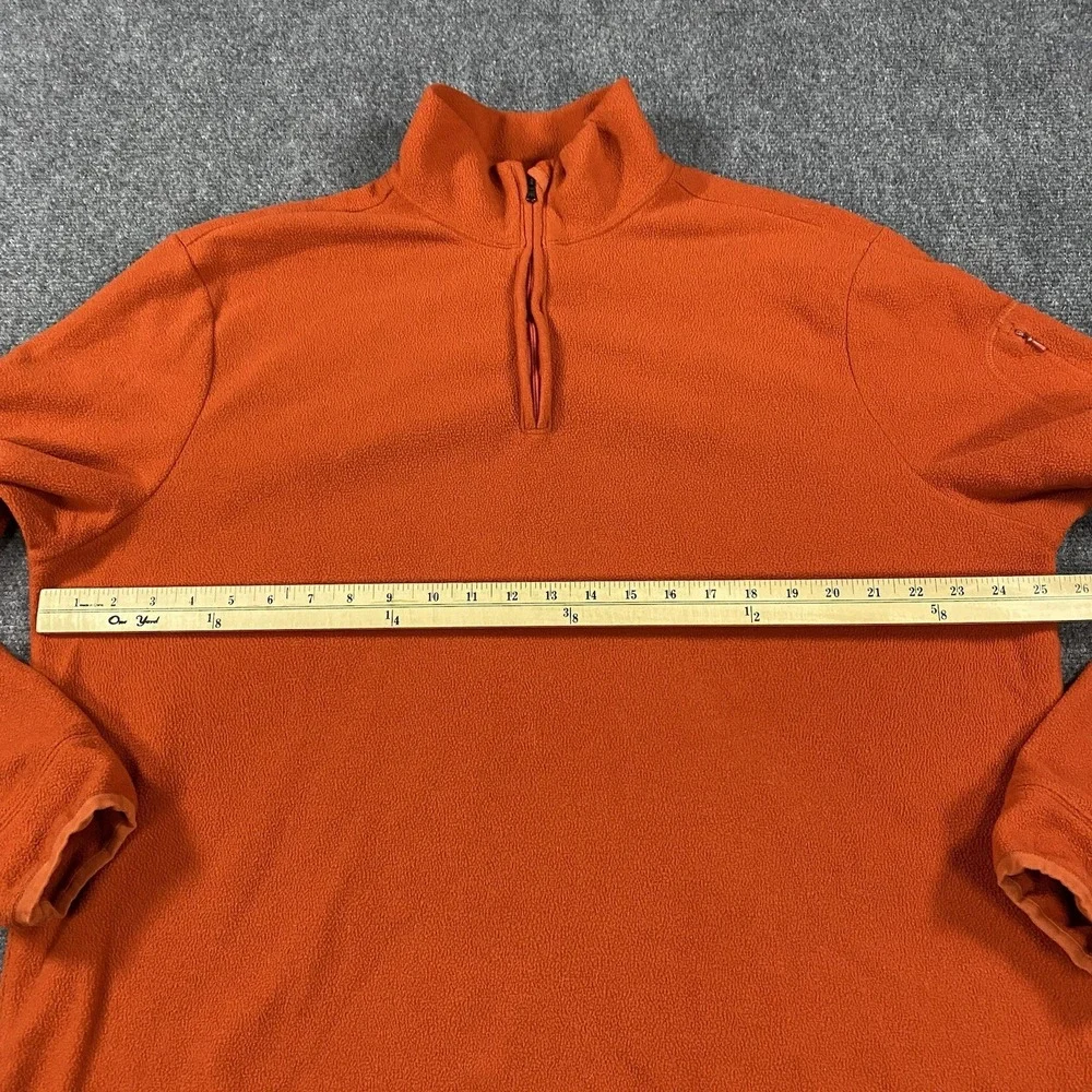 Polo Golf Ralph Lauren Fleece Pullover‎ Mens XL Orange Jacket 1/4 Zip